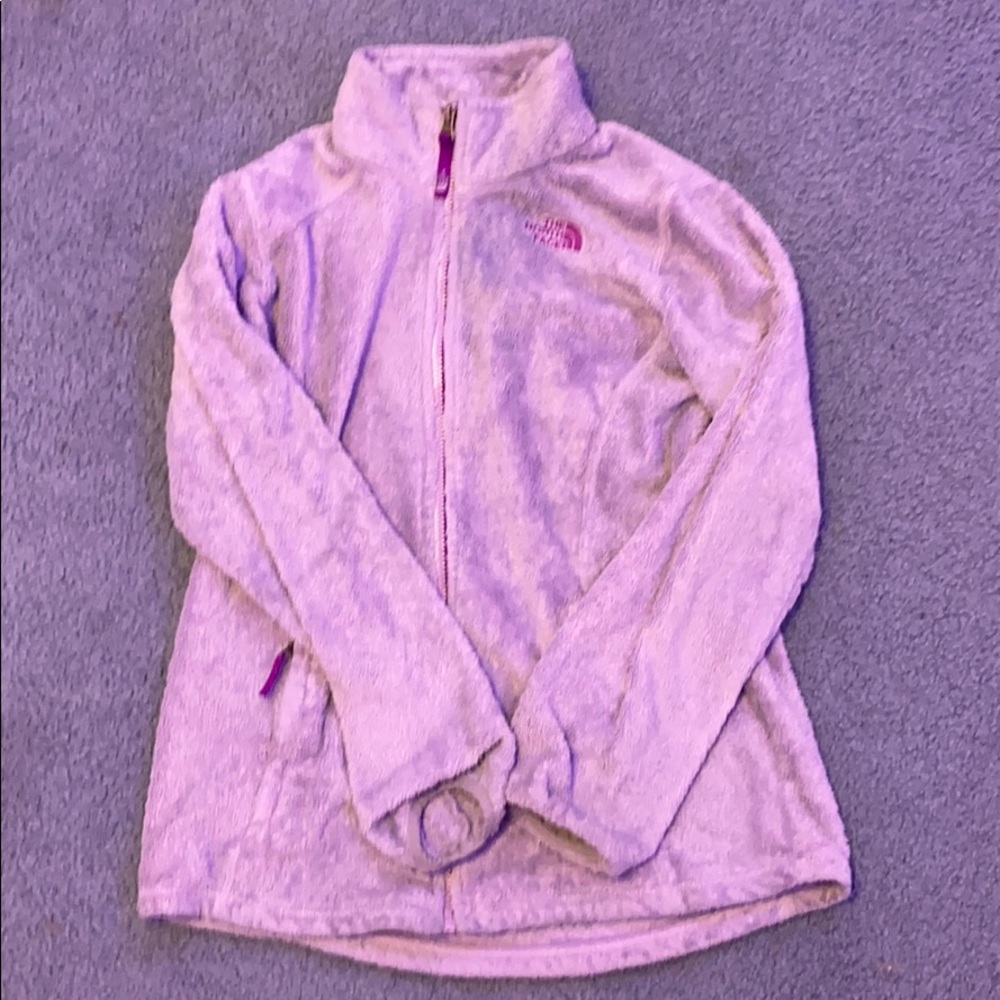Kids Lilac North Face Zip-up Jacket